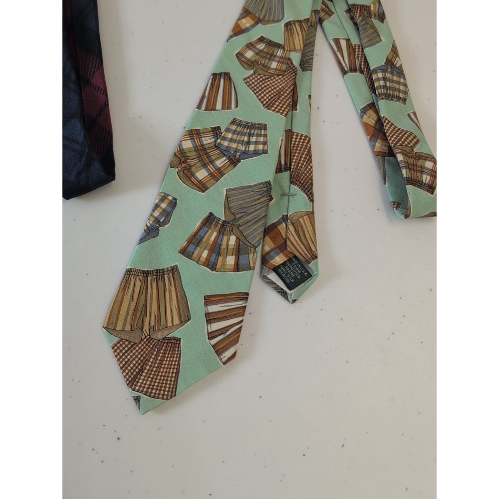 Lot of 2 VTG Polo Ralph Lauren Ties Mens 100% Silk USA Novelty Pheasant plaid‎ - Picture 2 of 12